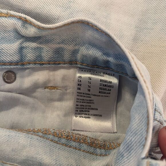 American Eagle jeans, distressed, white washed, size 14 - Picture 11 of 14